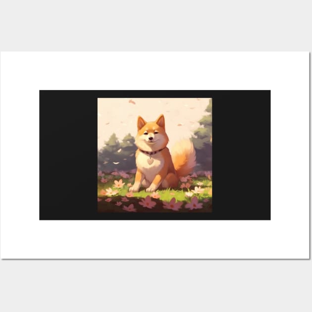 Shiba Dreamscape Wall Art by Boiledpancakes